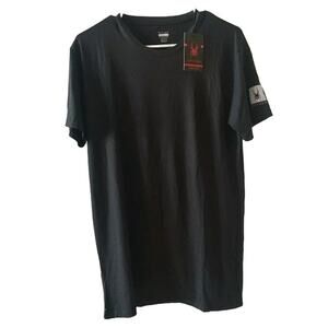 NWT New SPYDER Loungewear MEN'S BLACK FITTED T-SHIRT ASL94150BK SIZE L